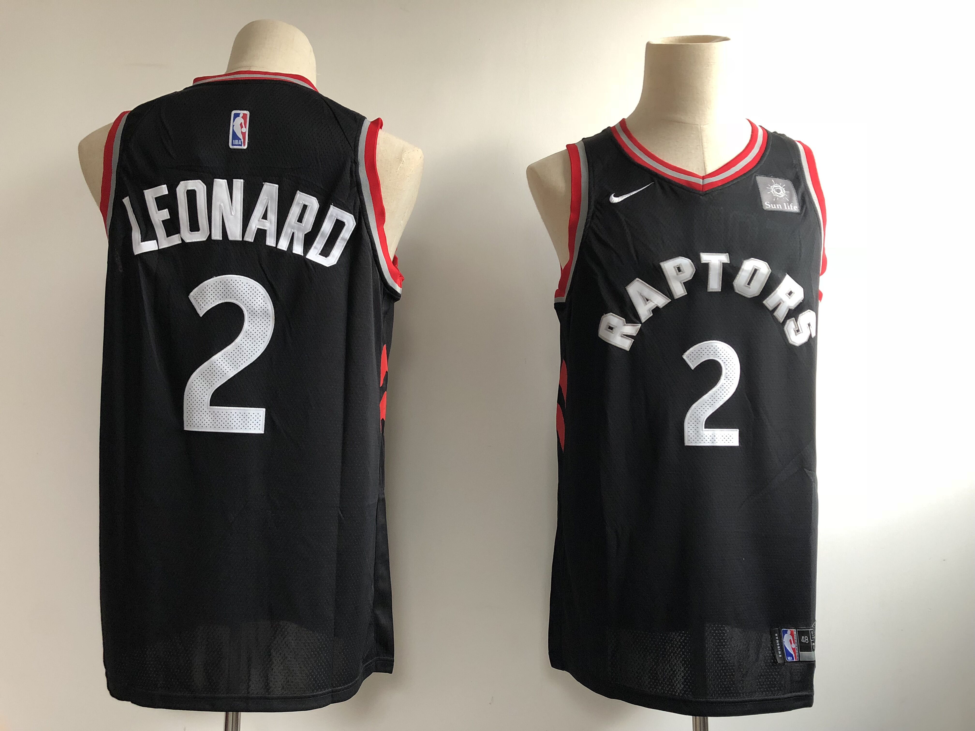 2019 Men Toronto Raptors #2 Leonard black Game NBA Nike Jerseys